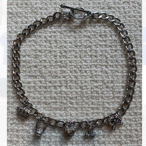 Silver juicy couture chain necklace